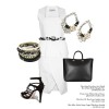 White Alice Dress with Dazzling Doorknocker Studs